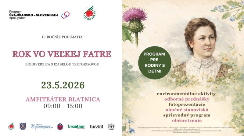 Pozvánka na II. ročník „Rok vo Veľkej Fatre – Biodiverzita s Izabelou Textorisovou“